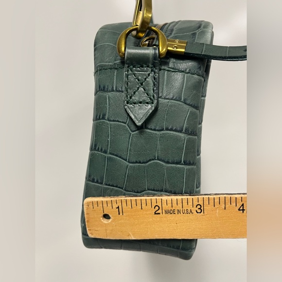 Madewell Green Leather‎ Croc-Embossed Transport Camera Bag - Picture 9 of 12